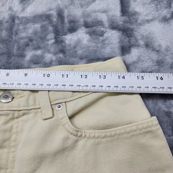 Lands End Jeans Womens 8T TALL Pale Yellow High Rise Straight Leg Classic Casual - Picture 8 of 12